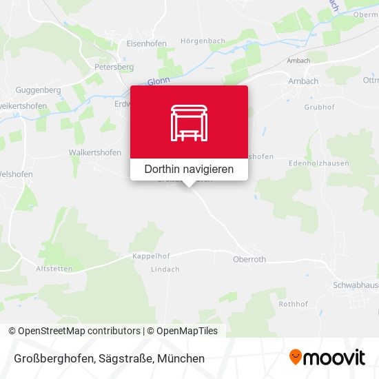 Großberghofen, Sägstraße Karte