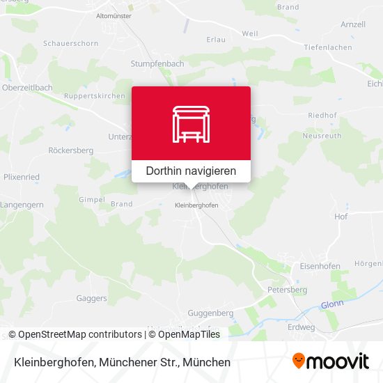 Kleinberghofen, Münchener Str. Karte