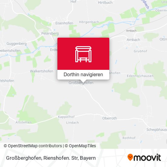 Großberghofen, Rienshofen. Str Karte