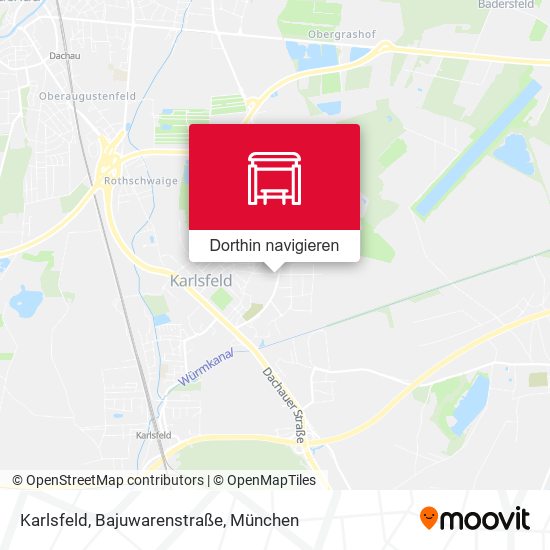 Karlsfeld, Bajuwarenstraße Karte