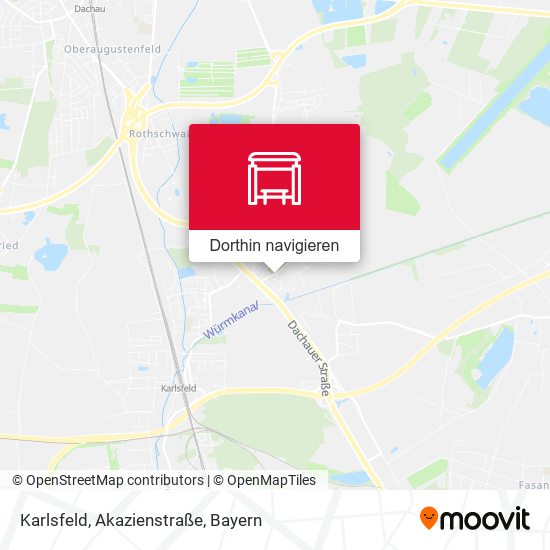 Karlsfeld, Akazienstraße Karte