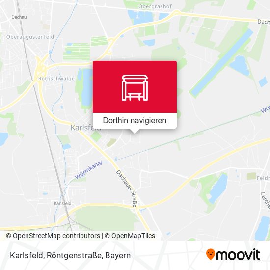 Karlsfeld, Röntgenstraße Karte