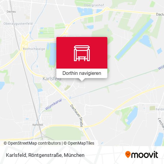 Karlsfeld, Röntgenstraße Karte