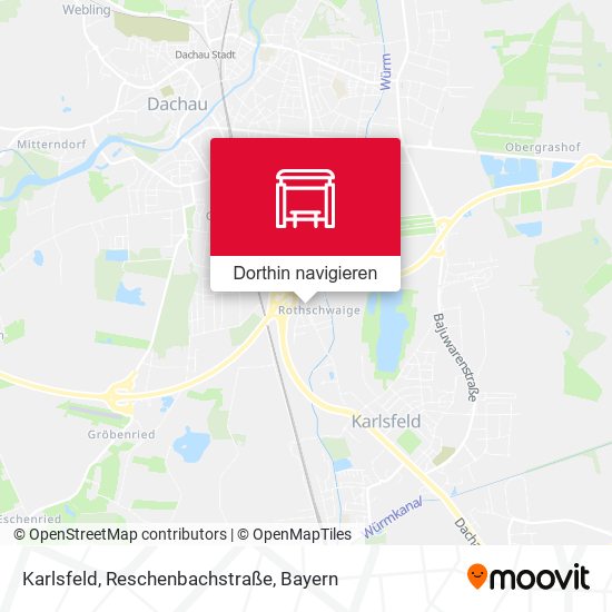 Karlsfeld, Reschenbachstraße Karte