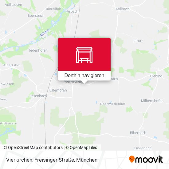Vierkirchen, Freisinger Straße Karte