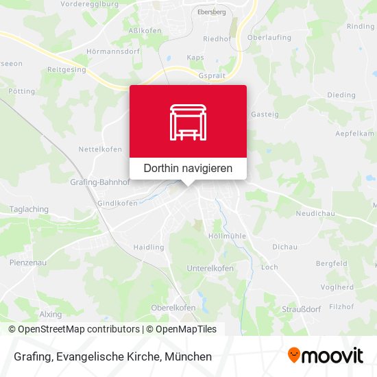 Grafing, Evangelische Kirche Karte