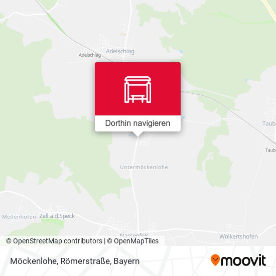 Möckenlohe, Römerstraße Karte