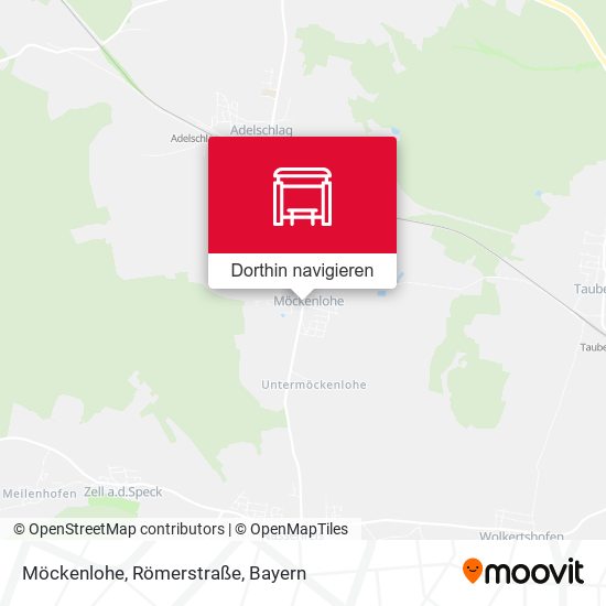 Möckenlohe, Römerstraße Karte