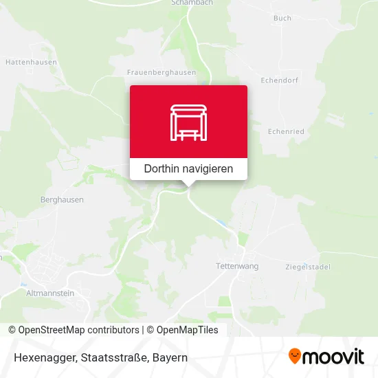 Hexenagger, Staatsstraße Karte
