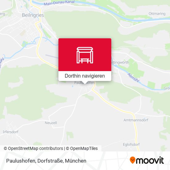 Paulushofen, Dorfstraße Karte