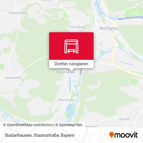 Badanhausen, Staatsstraße Karte