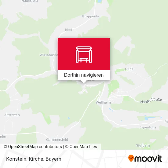 Konstein, Kirche Karte