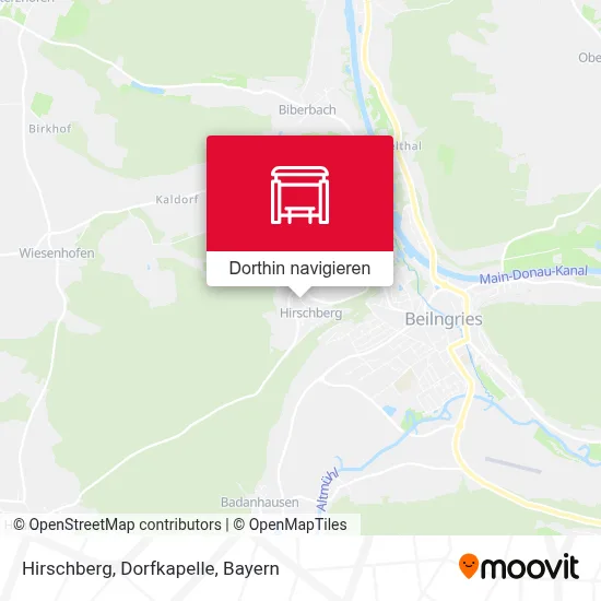 Hirschberg, Dorfkapelle Karte