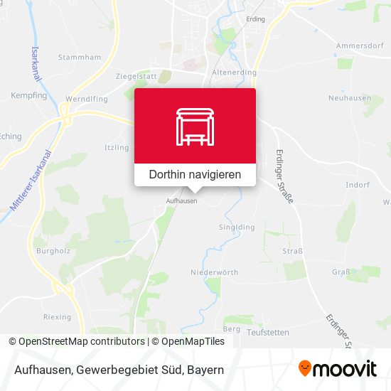 Aufhausen, Gewerbegebiet Süd Karte