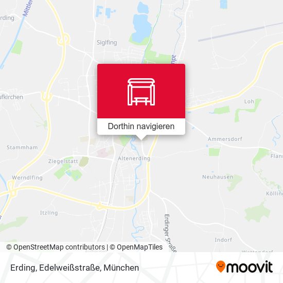 Erding, Edelweißstraße Karte