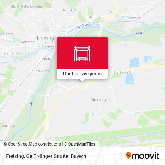 Freising, Ge Erdinger Straße Karte