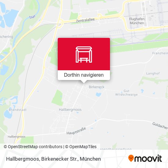 Hallbergmoos, Birkenecker Str. Karte