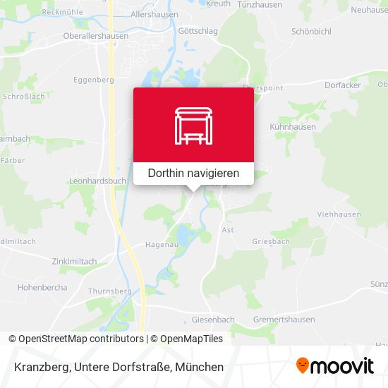 Kranzberg, Untere Dorfstraße Karte