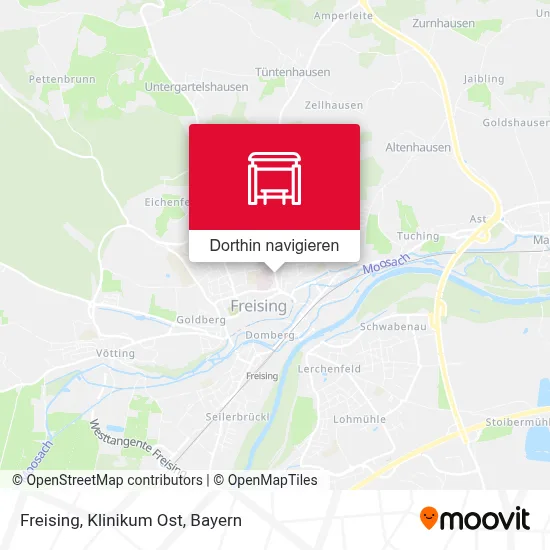 Freising, Klinikum Ost Karte