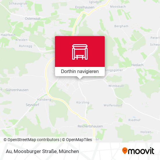 Au, Moosburger Straße Karte