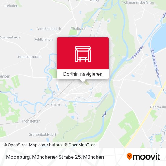 Moosburg, Münchener Straße 25 Karte