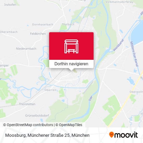 Moosburg, Münchener Straße 25 Karte