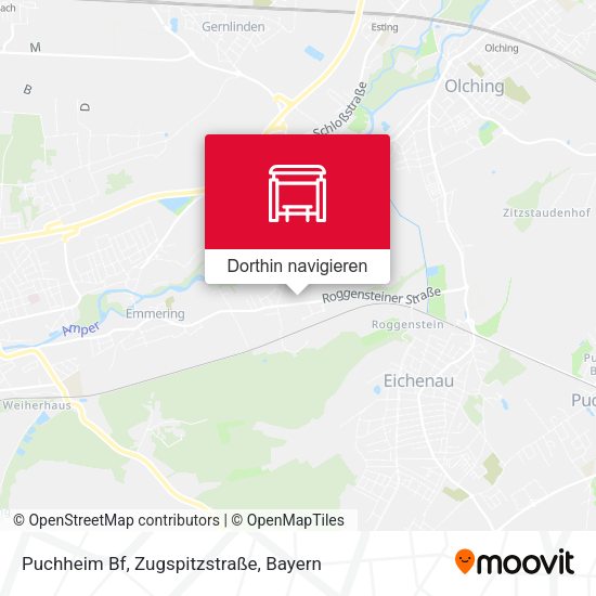 Puchheim Bf, Zugspitzstraße Karte