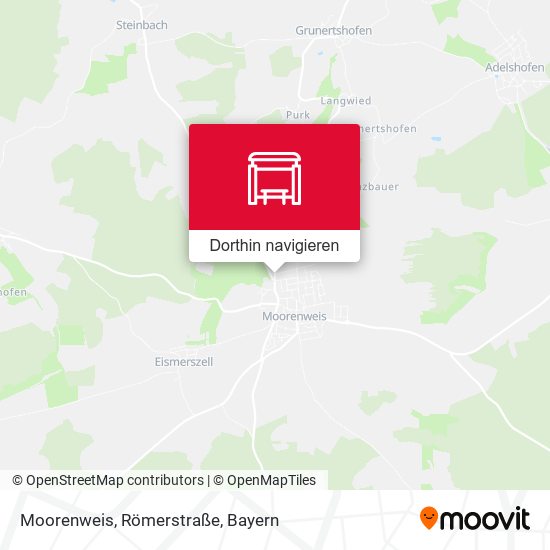 Moorenweis, Römerstraße Karte