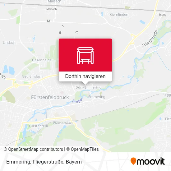 Emmering, Fliegerstraße Karte