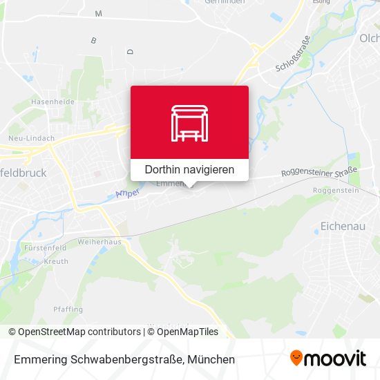 Emmering Schwabenbergstraße Karte
