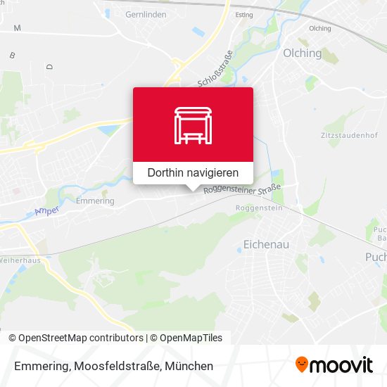 Emmering, Moosfeldstraße Karte
