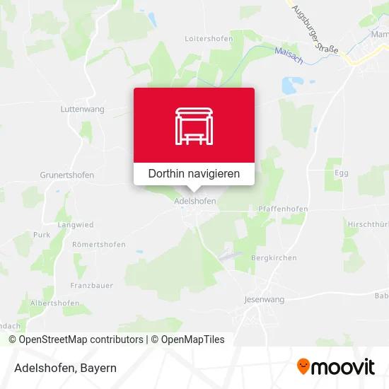 Adelshofen Karte