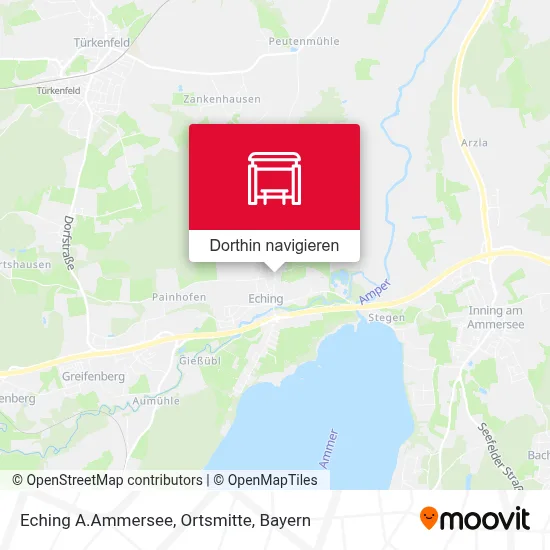 Eching A.Ammersee, Ortsmitte Karte
