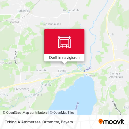 Eching A.Ammersee, Ortsmitte Karte
