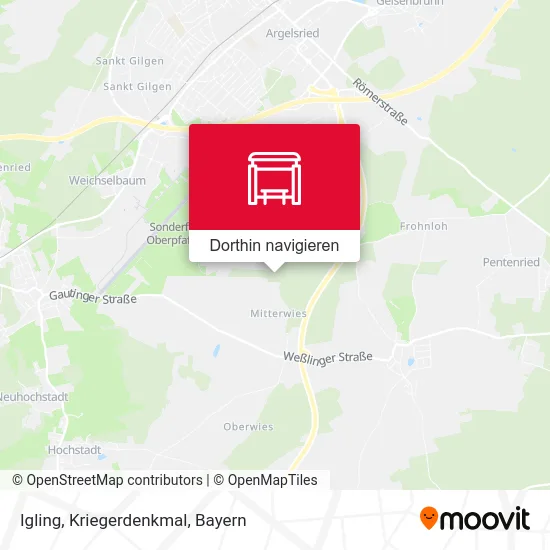 Igling, Kriegerdenkmal Karte