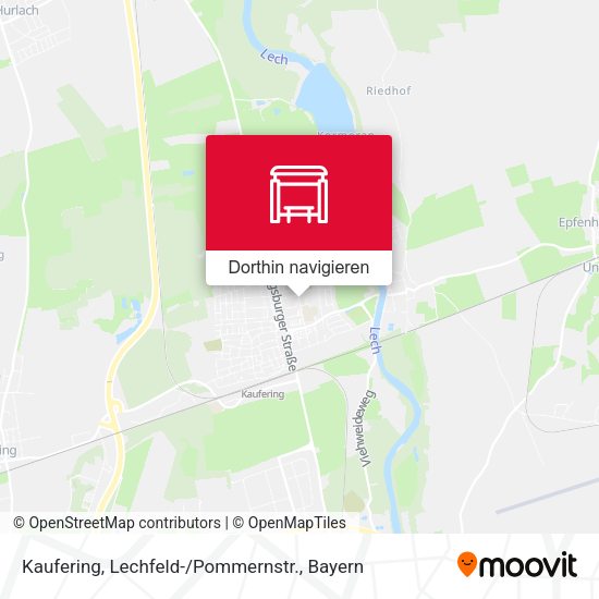 Kaufering, Lechfeld- / Pommernstr. Karte