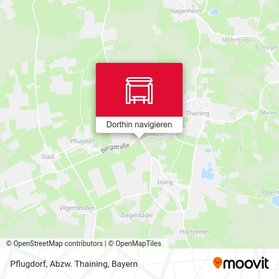 Pflugdorf, Abzw. Thaining Karte