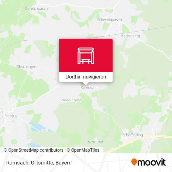 Ramsach, Ortsmitte Karte