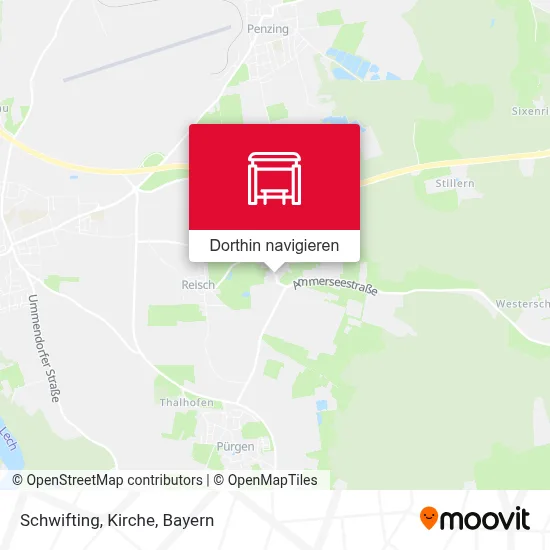 Schwifting, Kirche Karte