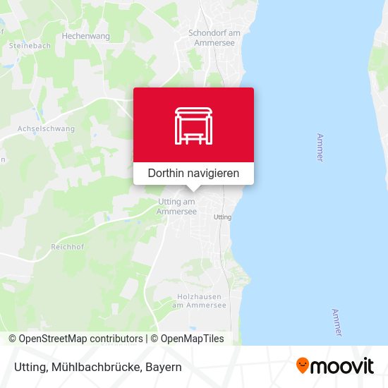 Utting, Mühlbachbrücke Karte