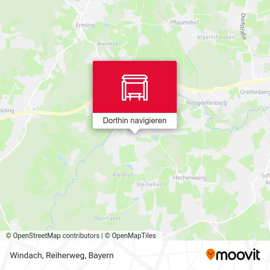 Windach, Reiherweg Karte