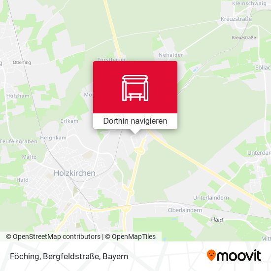 Föching, Bergfeldstraße Karte