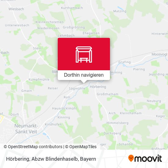Hörbering, Abzw Blindenhaselb Karte