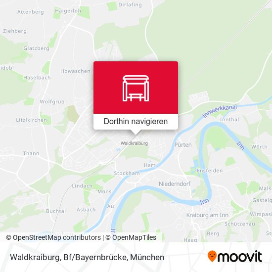 Waldkraiburg, Bf/Bayernbrücke Karte