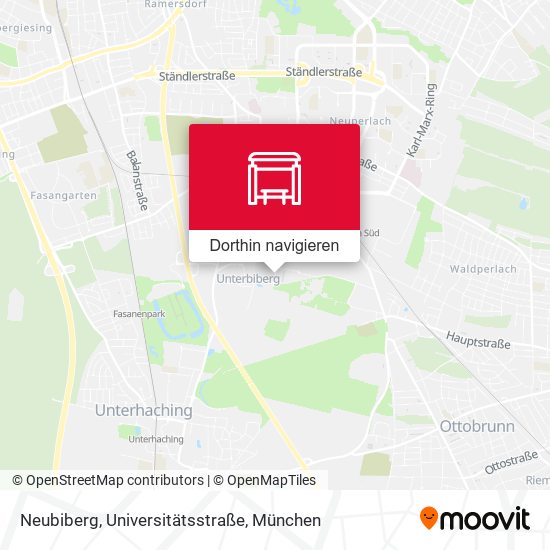 Neubiberg, Universitätsstraße Karte