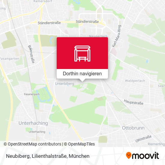 Neubiberg, Lilienthalstraße Karte