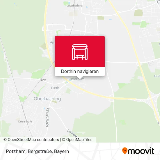 Potzham, Bergstraße Karte