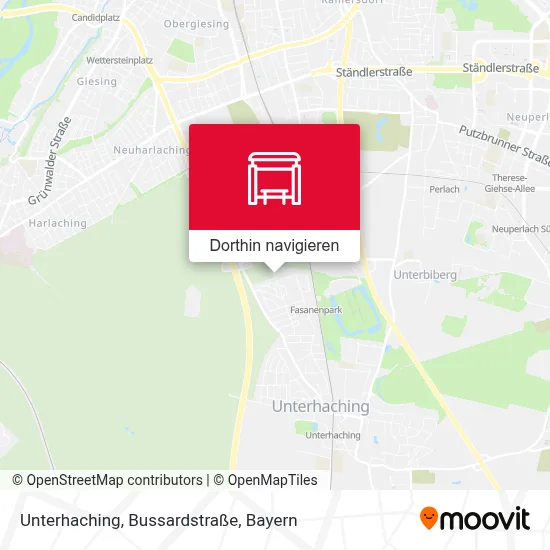 Unterhaching, Bussardstraße Karte