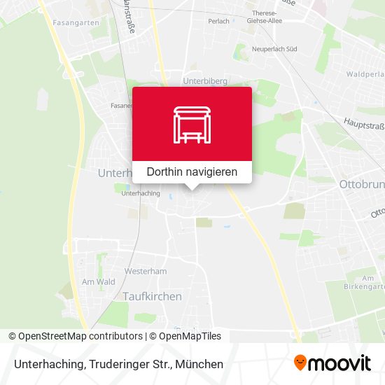 Unterhaching, Truderinger Str. Karte