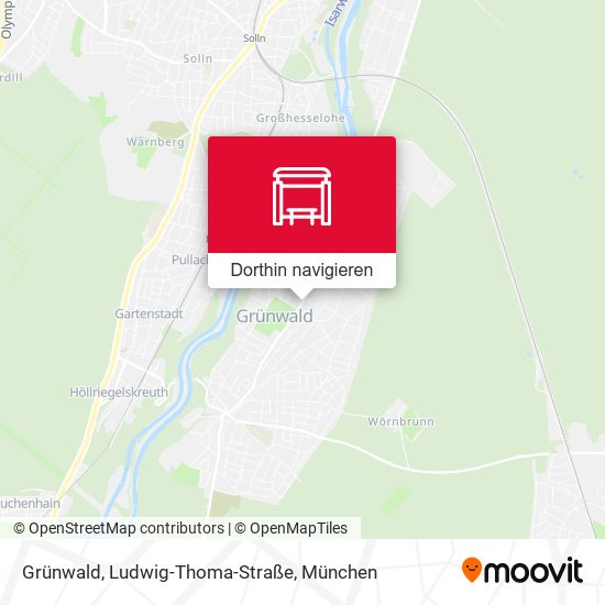 Grünwald, Ludwig-Thoma-Straße Karte